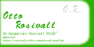 otto rosivall business card